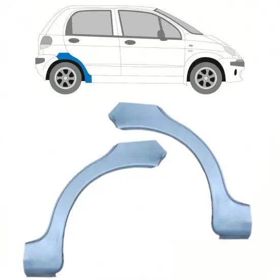 Panneau de réparation arc d'aile arrière pour Daewoo Matiz 1998-2008 / Gauche+Droit / Ensemble <br/>ID:10036