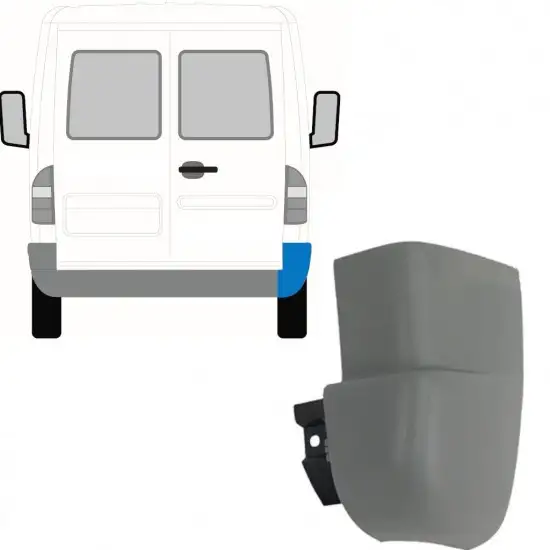 Coin du pare-chocs arrière pour Mercedes Sprinter 1995-2006 / Droite <br/>ID:7397
