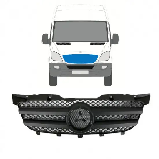 Grille de calandre pour Mercedes Sprinter 2006-2013 <br/>ID:7495