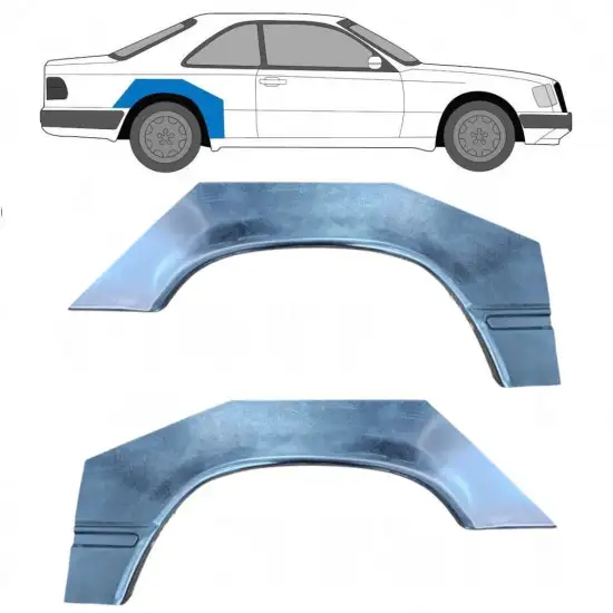 Panneau de réparation arc d'aile arrière pour Mercedes E-Class W124 1984-1996 / Gauche+Droit / COUPE / Ensemble <br/>ID:9233