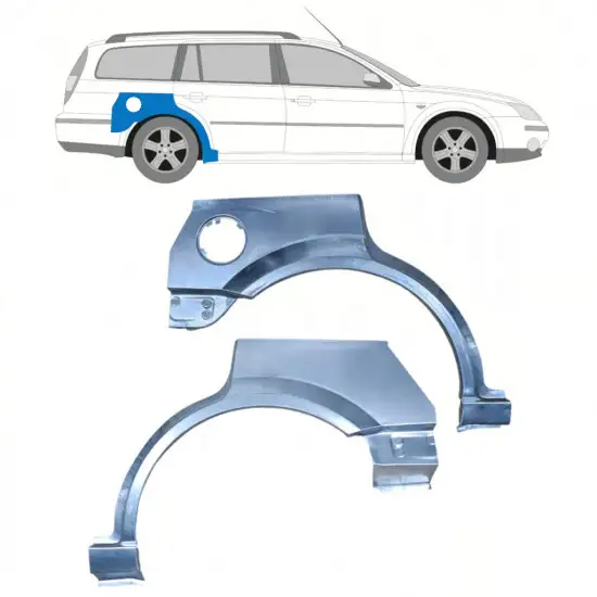 Panneau de réparation arc d'aile arrière pour Ford Mondeo 2000-2007 / Gauche / COMBI / Ensemble <br/>ID:9925
