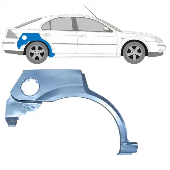 Panneau de réparation arc d'aile arrière pour Ford Mondeo 2000-2007 / Droite <br/>ID:11034