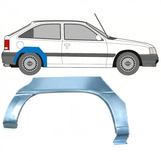 Panneau de réparation arc d'aile arrière pour Opel Kadett E Astra 1984-1993 / Droite <br/>ID:7363