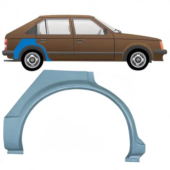 Panneau de réparation arc d'aile arrière pour Opel Kadett D 1979-1984 / Droite <br/>ID:7906