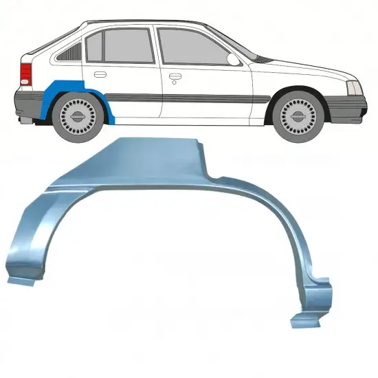 Panneau de réparation arc d'aile arrière pour Opel Kadett E Astra 1984-1993 / Droite <br/>ID:7908