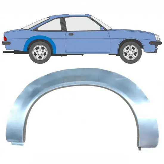 Panneau de réparation arc d'aile arrière pour Opel Manta B 1975-1988 / Droite <br/>ID:8790