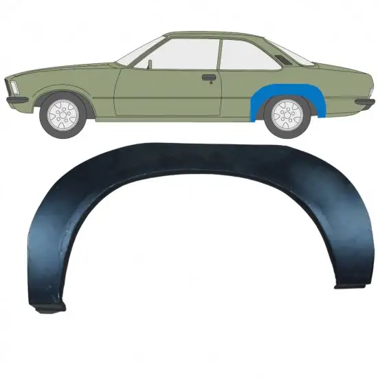 Panneau de réparation arc d'aile arrière pour Opel Rekord D 1972-1977 / Gauche <br/>ID:11099