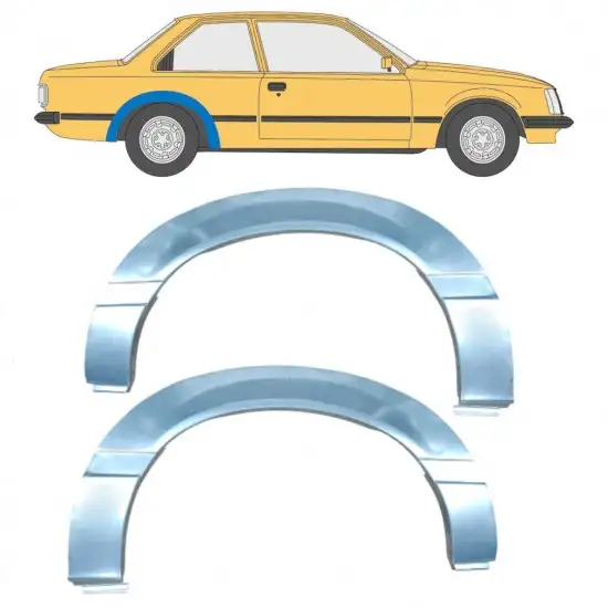 Panneau de réparation arc d'aile arrière pour Opel Rekord E 1977-1986 / Gauche+Droit / Ensemble <br/>ID:11039