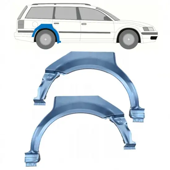Panneau de réparation arc d'aile arrière pour Volkswagen Passat B5 1996-2005 / Gauche+Droit / Ensemble <br/>ID:9688