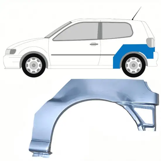 Panneau de réparation arc d'aile arrière pour Volkswagen Polo 1994-1999 / Gauche <br/>ID:10192