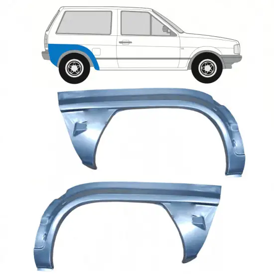 Panneau de réparation arc d'aile arrière pour Volkswagen Polo 1981-1994 / Gauche+Droit / Ensemble <br/>ID:10462