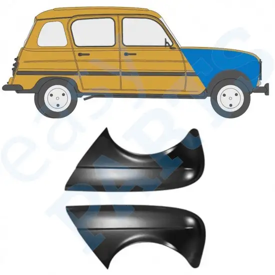 Aile avant pour Renault 4 1962-1993 / Gauche+Droit / Ensemble <br/>ID:9707
