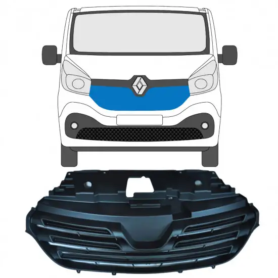 Grille de calandre pour Renault Trafic 2014- <br/>ID:8210