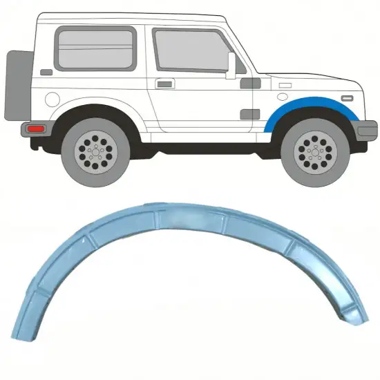 Panneau de réparation de fixation de l'aile avant pour Suzuki Samurai 1981- / Droite <br/>ID:8737
