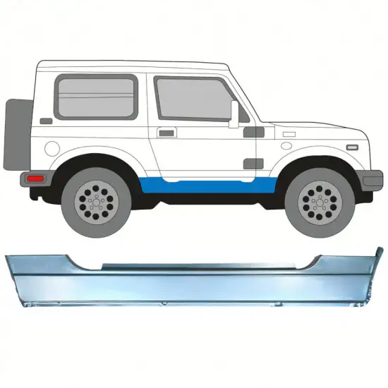 Panneau de réparation du seuil pour Suzuki Samurai 1981- / Droite <br/>ID:8248
