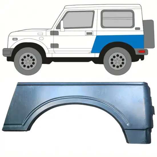 Panneau de réparation arc d'aile arrière pour Suzuki Samurai 1981- / Gauche <br/>ID:10815
