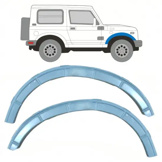 Panneau de réparation de fixation de l'aile avant pour Suzuki Samurai 1981- / Gauche+Droit / Ensemble <br/>ID:10370