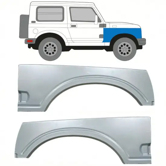 Panneau de réparation de l’aile avant pour Suzuki Samurai 1981- / Gauche+Droit / Ensemble <br/>ID:10031