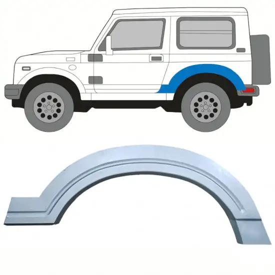 Panneau de réparation arc d'aile arrière pour Suzuki Samurai 1981- / Gauche <br/>ID:10818