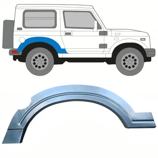 Panneau de réparation arc d'aile arrière pour Suzuki Samurai 1981- / Droite <br/>ID:10817