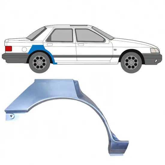 Panneau de réparation arc d'aile arrière pour Ford Sierra 1982-1993 / Droite <br/>ID:7388