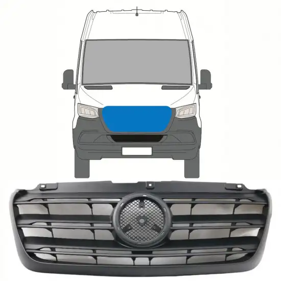 Grille de calandre pour Mercedes Sprinter 2018- <br/>ID:8420