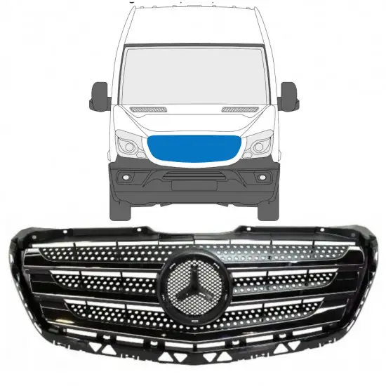 Grille de calandre pour Mercedes Sprinter 2013-2018 <br/>ID:8419