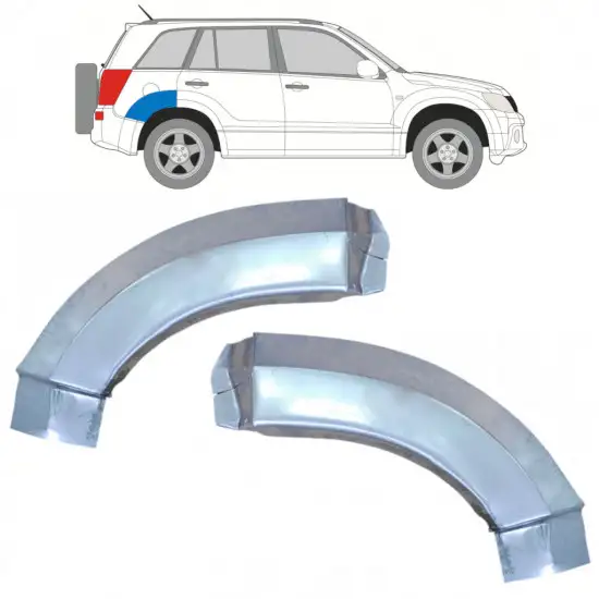 Panneau de réparation arc d'aile arrière pour Suzuki Grand Vitara 2005-2014 / Gauche+Droit / Ensemble <br/>ID:9888