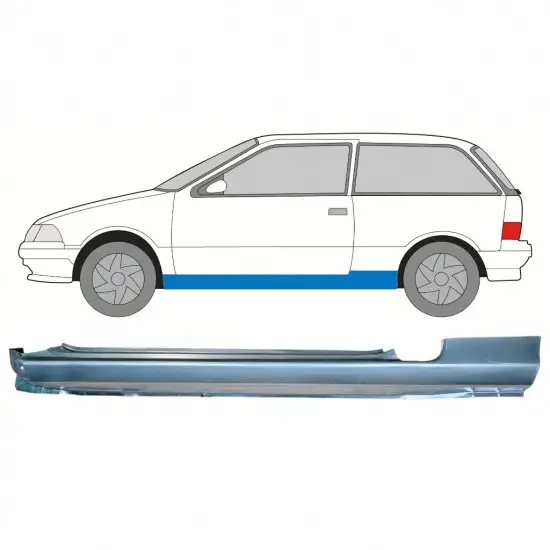 Panneau de réparation du seuil pour Suzuki Swift 1988-2004 / Gauche <br/>ID:8155