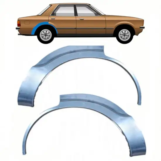Panneau de réparation arc d'aile arrière pour Ford Taunus 1976-1982 / Gauche+Droit / Ensemble <br/>ID:11083