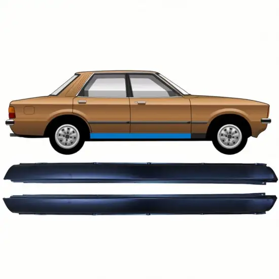 Panneau de réparation du seuil pour Ford Taunus 1976-1982 / Gauche+Droit / Ensemble <br/>ID:11084