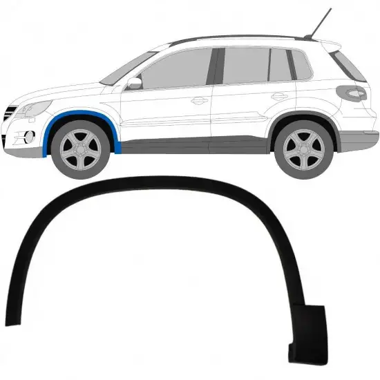 Moulure de l’aile avant pour Volkswagen Tiguan 2007-2016 / Gauche <br/>ID:8883