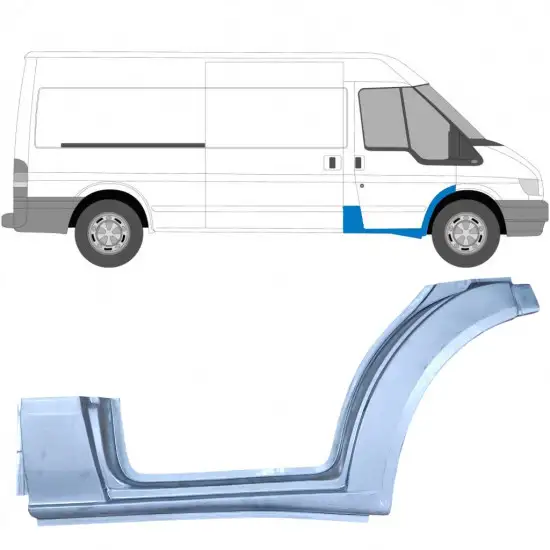 Panneau de réparation bas de caisse + arc d'aile avant pour Ford Transit 2000-2013 / Droite <br/>ID:9076