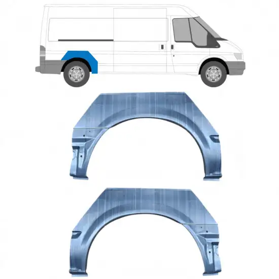 Panneau de réparation arc d'aile arrière pour Ford Transit 2000-2013 / Gauche+Droit / Ensemble <br/>ID:9590