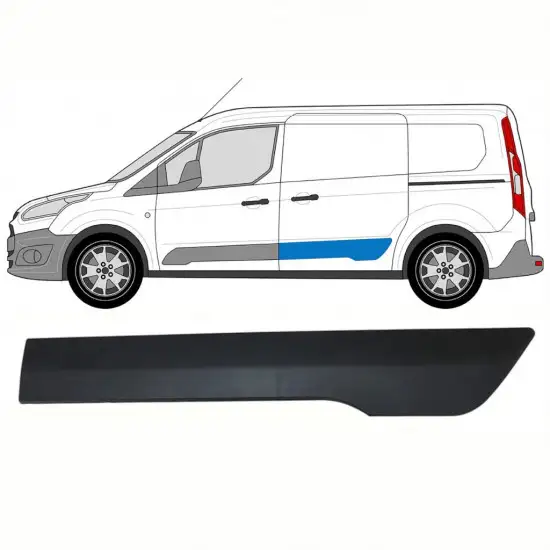 Moulure centrale sur porte latérale pour Ford Transit Connect 2013-2022 / Gauche <br/>ID:8495