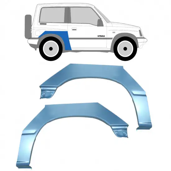 Panneau de réparation arc d'aile arrière pour Suzuki Vitara 1988-1998 / Gauche+Droit / Ensemble <br/>ID:9426