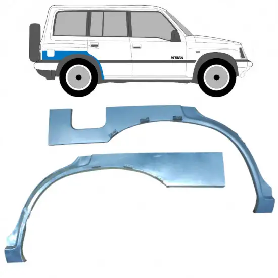 Panneau de réparation arc d'aile arrière pour Suzuki Vitara 1996-2003 / Gauche+Droit / Ensemble <br/>ID:9554