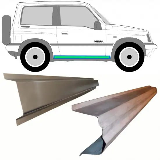 Réparation bas de caisse intérieur + extérieur pour Suzuki Vitara 1988-1998 / Gauche = Droite (symétrique) / Ensemble <br/>ID:8593