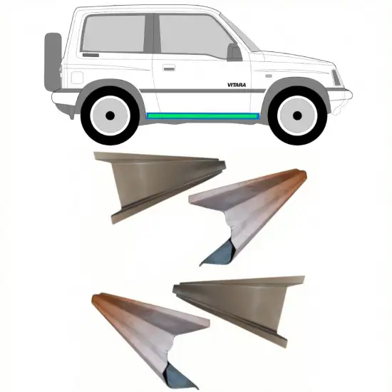 Réparation bas de caisse intérieur + extérieur pour Suzuki Vitara 1988-1998 / Gauche = Droite (symétrique) / Ensemble <br/>ID:10310