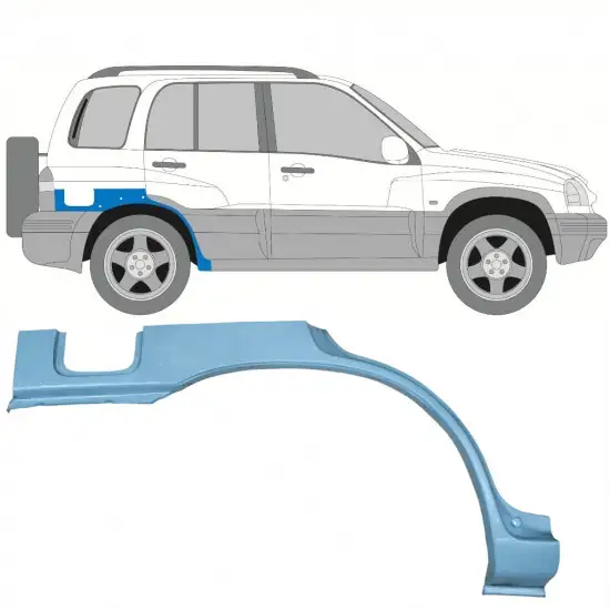 Panneau de réparation arc d'aile arrière pour Suzuki Grand Vitara 1997-2005 / Droite <br/>ID:11225