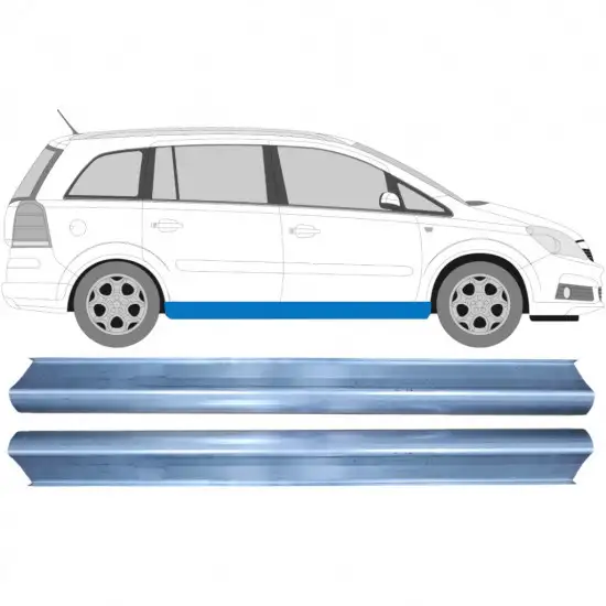 Réparation bas de caisse pour Opel Zafira B 2005-2012 / Gauche = Droite (symétrique) / Ensemble <br/>ID:9651
