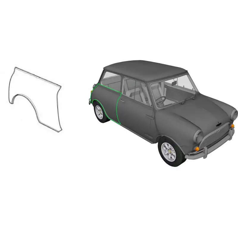 Aile arrière droite - Austin Mini - 1959 à 1969