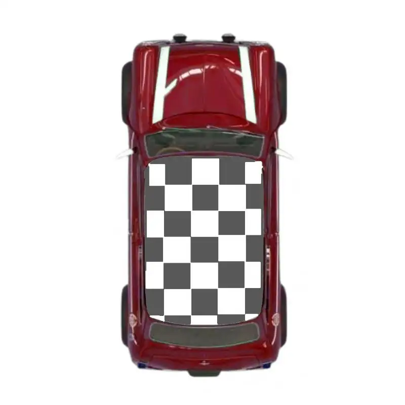 Autocollant toit Mini - Damier gris