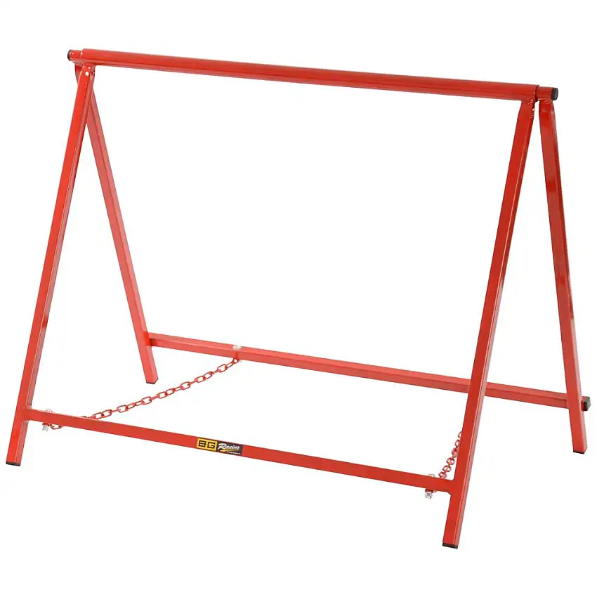 Supports de châssis BG Racing de 24 pouces de hauteur (paire), revêtement en poudre, rouge