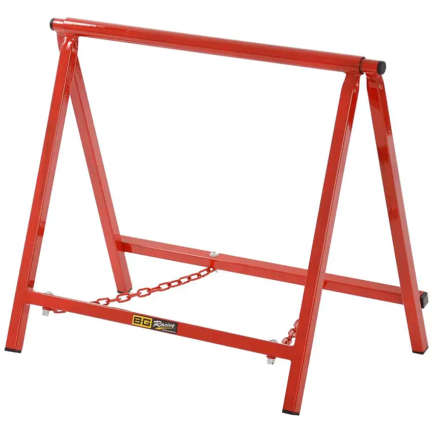 Supports de châssis BG Racing de 18 pouces de hauteur (paire), revêtement en poudre, rouge