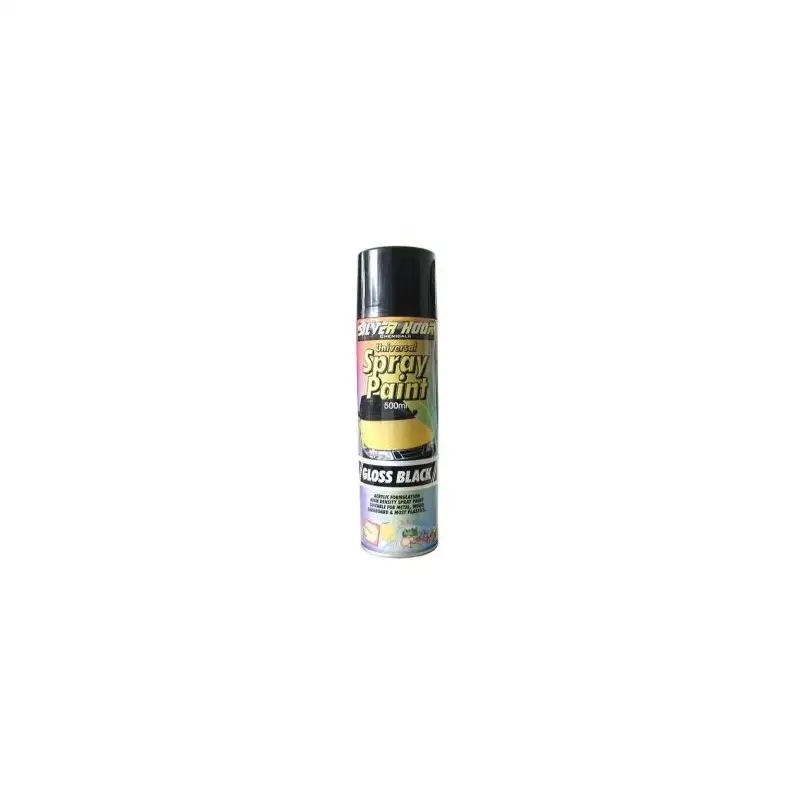 Bombe de peinture noire brillant