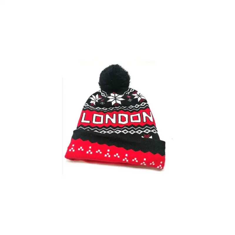 Bonnet ''London'' avec pompom