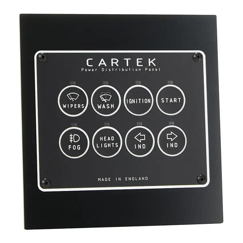 Panneau de distribution d'alimentation Cartek 8 canaux - Édition rétro
