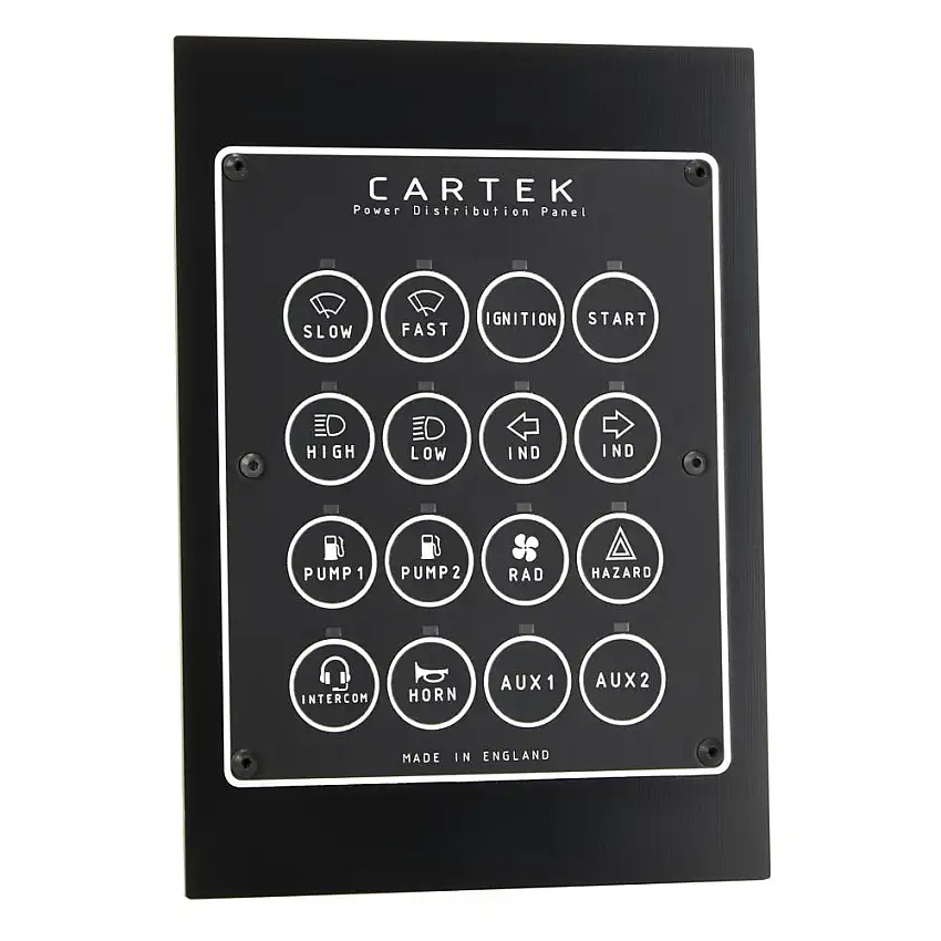 Panneau de distribution de l'alimentation Cartek 16 canaux - Édition rétro