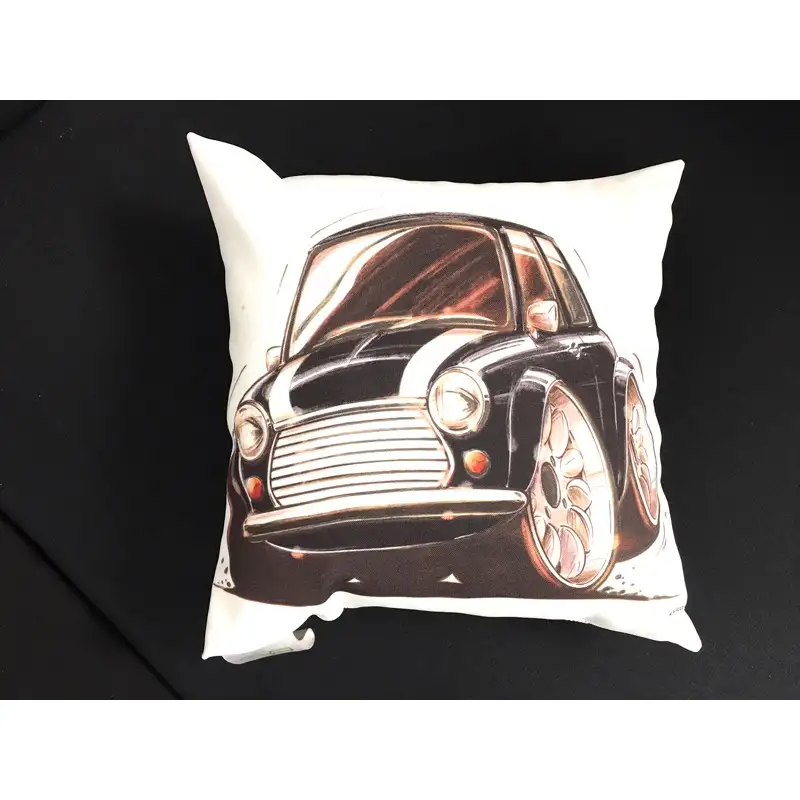 Coussin Mini Cooper Noire - Carré